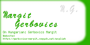 margit gerbovics business card